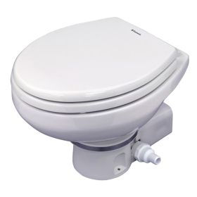 Dometic MasterFlush 7160 White Electric Macerating Toilet - 12V w/Orbit Base &amp; Raw Water Flush