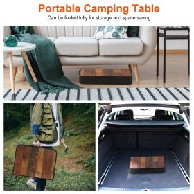 35.43x23.62x26in Foldable Camping Table Collapsible Picnic Aluminum Alloy Grill Stand 66LBS Max Load Height Adjustable BBQ Table with Adjustable