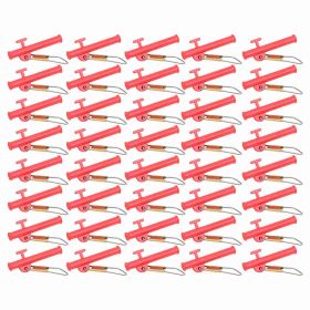 4Bags Fishing Line Sinker with Metal Snaps ABS Slider Clip Outdoor Fishing AccessoriesBlack (Color: Red)