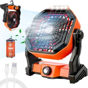 USB Movable Portable Rechargeable Fan Working 6 to 25 Hours Adjustable Speed Lantern Camping Fan With Led Lights For Tent Fan (Wattage: Mobile Table Fan, Ships From: China)